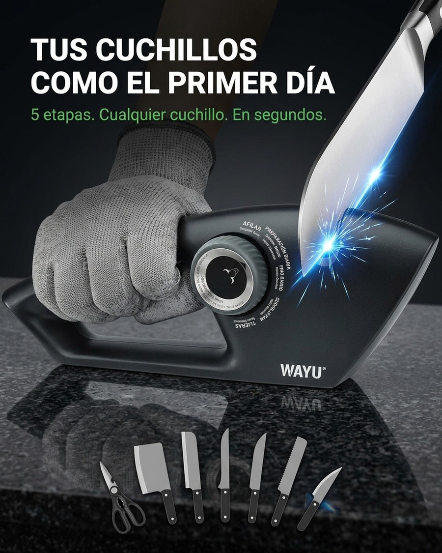 Afilador De Cuchillos Wayu 5 En 1 Manual