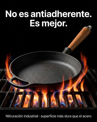 Sarten Hierro Fundido 20cm Wayu Fierro Profesional Cocina