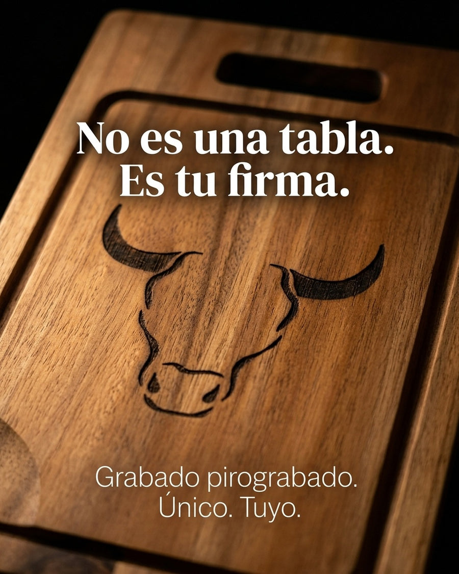 Tabla Wayu Madera Acacia 40cm + Grabado Personalizado