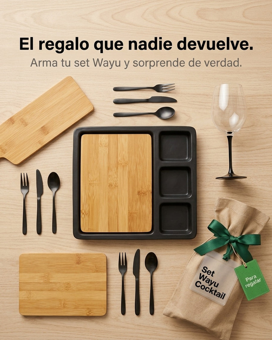 Bandeja De Aperitivo Bamboo Y Cerámica Wayu Coctail