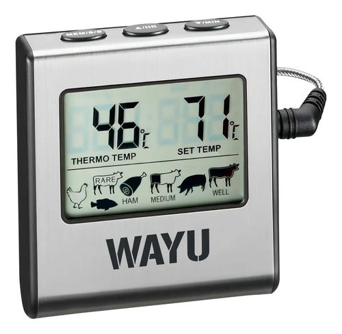 Termómetro Digital Para Carnes Wayu Asado Parrilla Ahumado