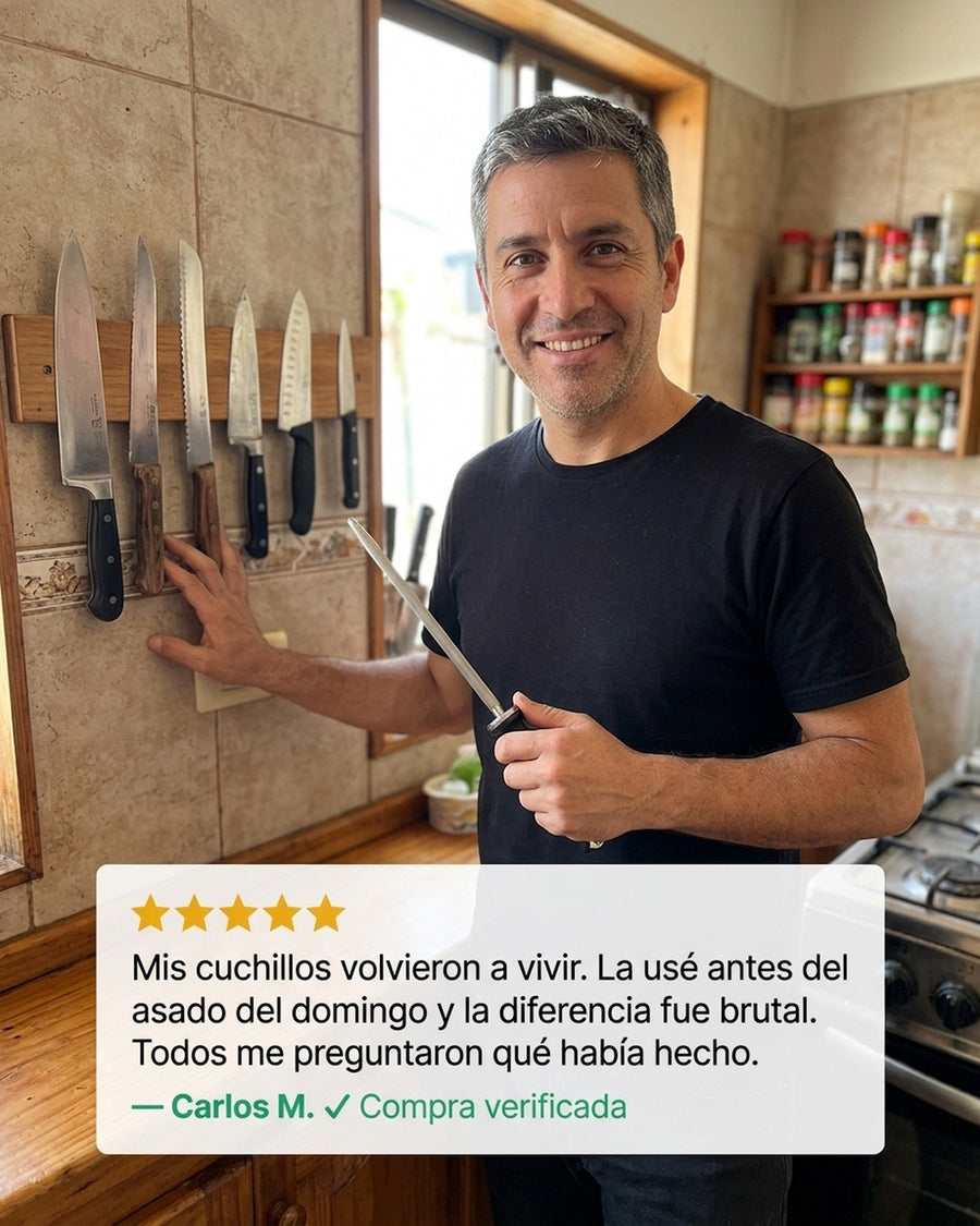 Chaira Astil Espada Afiladora Cuchillos Wayu Redonda Premium