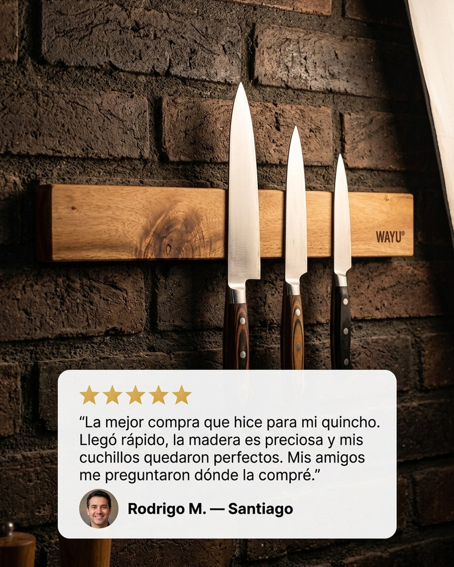 Barra Magnética Wayu Cuchillos Cocina Asado Bbq
