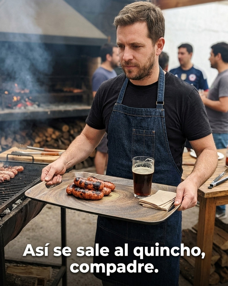 Bandeja Bamboo Wayu 46x31cm Asado Parrilla Cocina Quincho