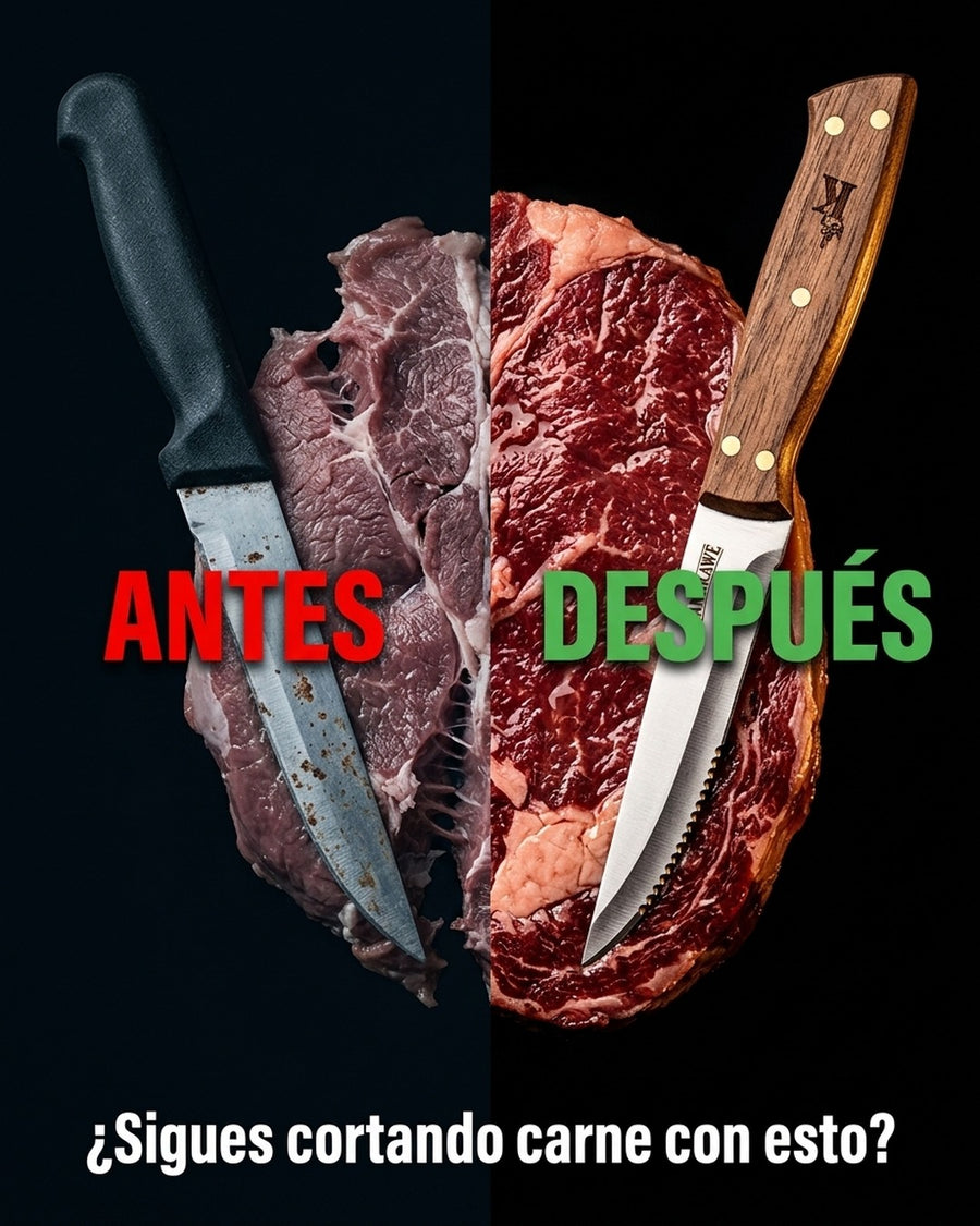 Set 4 Cuchillos Kangkawe Premium Parrilla Cocina Asado Bbq + Grabado Personalizado