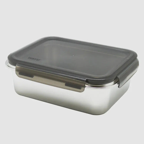 Contenedor Hermético Wayu Acero Microsafe 2.3 Lt Premium