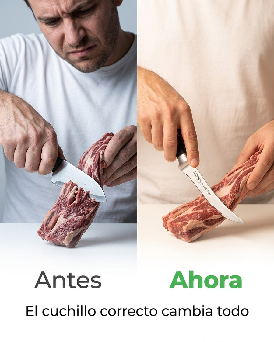 Cuchillo De Cocina 15cm Deshuesar 3 Claveles Evo Acero Color Gris + Grabado Personalizado