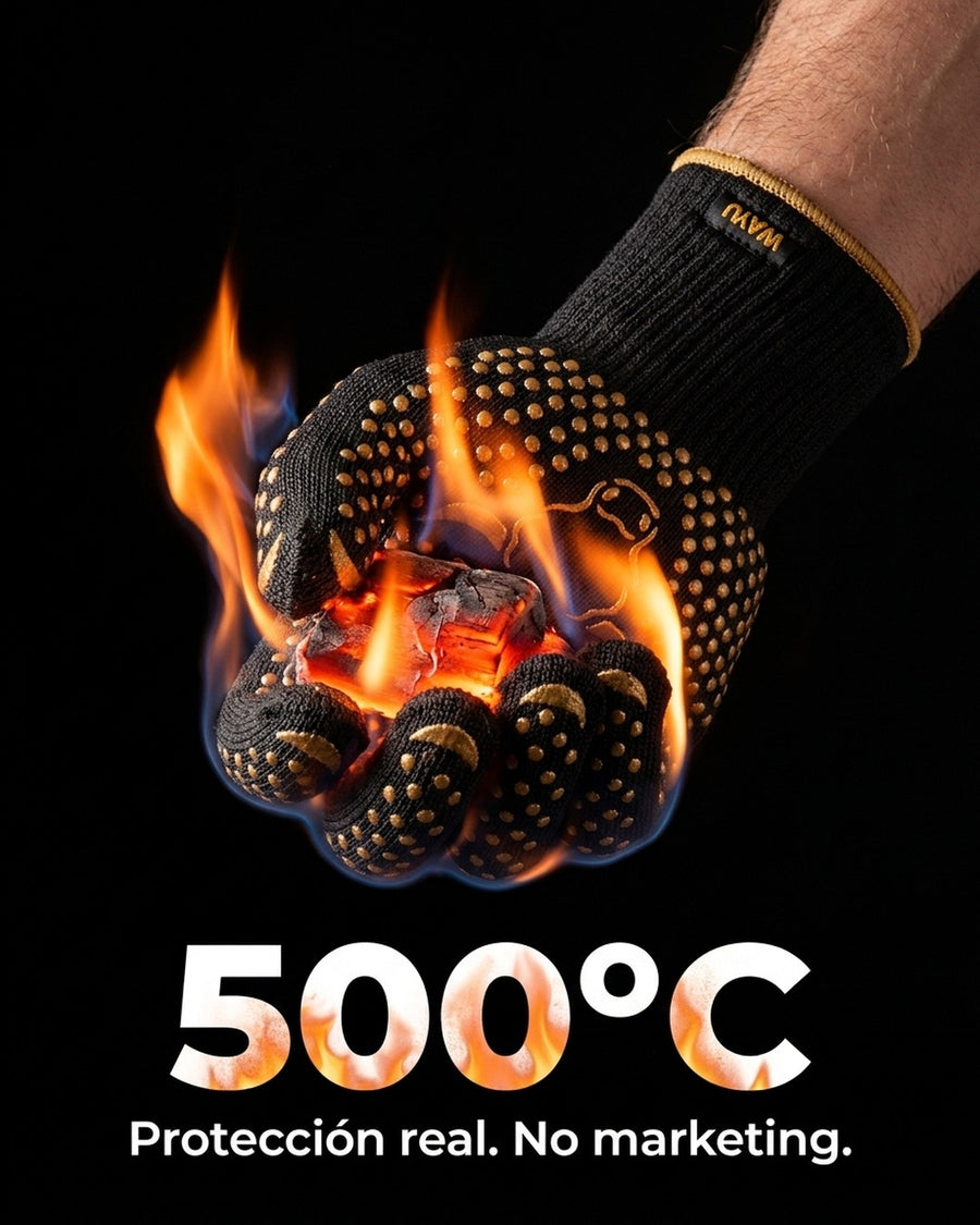 Guante Parrillero Wayu Alta Temperatura 500°C - Aramida y Silicona Chile