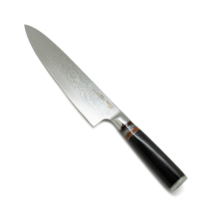 Cuchillo Acero Damasco Black Wayu + Grabado Personalizado