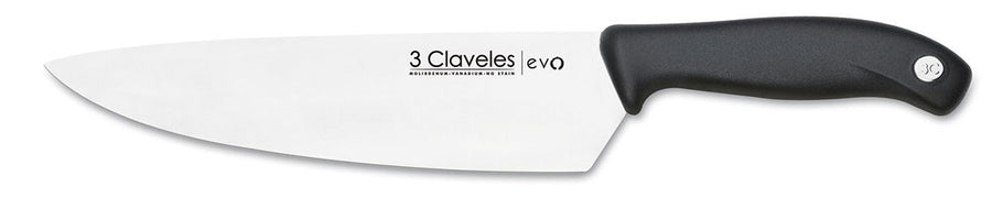 Cuchillo Tres Claveles Cocinero Evo 20 Cms 1357 Color Negro + Grabado Personalizado