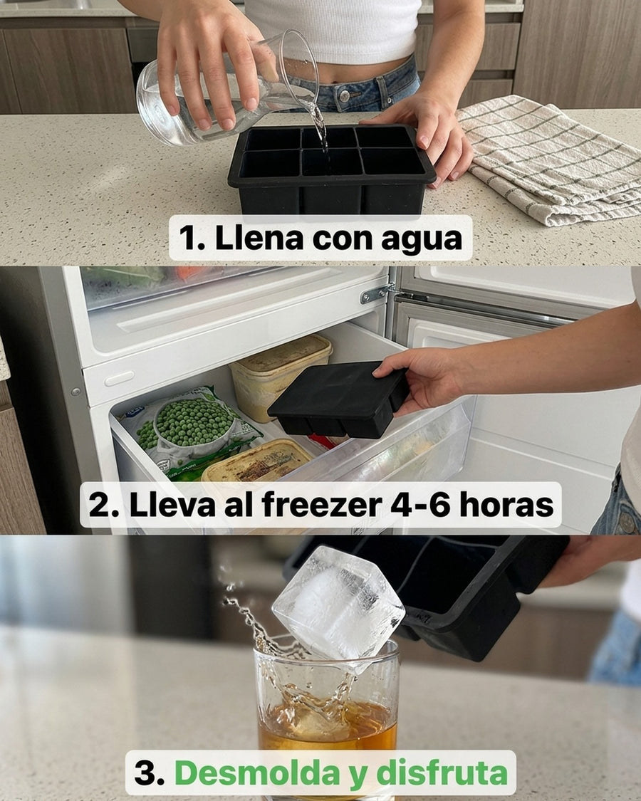 Cubetera 6 Cubos De Hielo Wayu Hielo Grande Premium Tragos