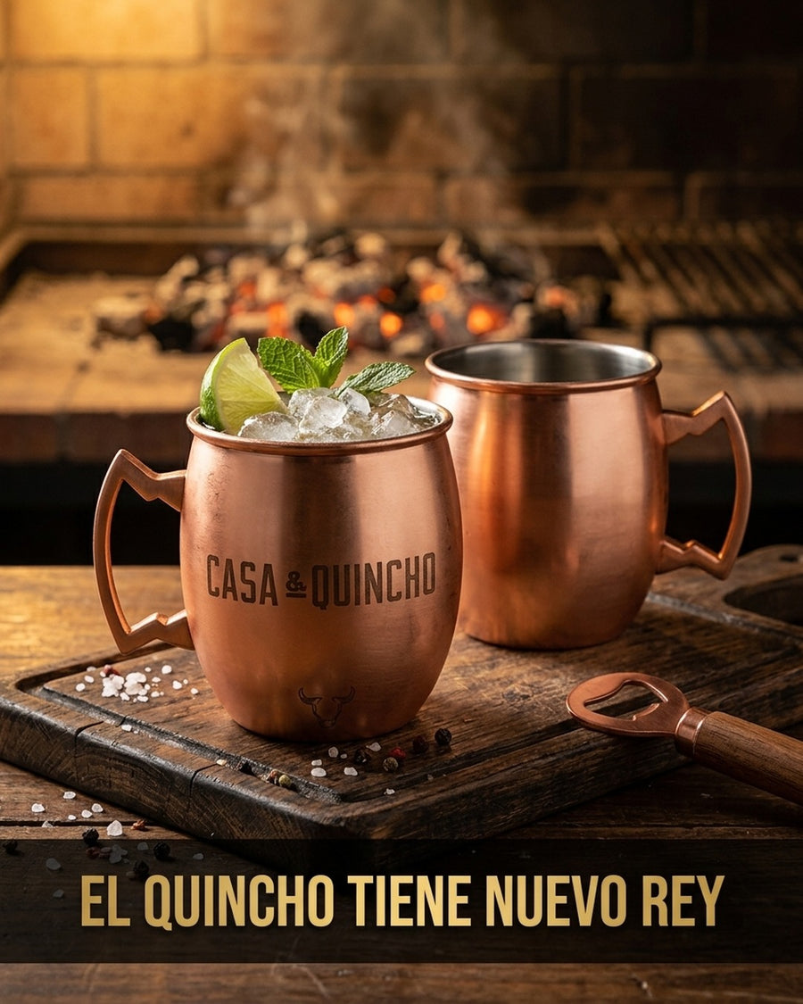 Set De 2 Mugs De Cobre Wayu Shine Tragos Moscow Mule Mojito + Grabado Personalizado