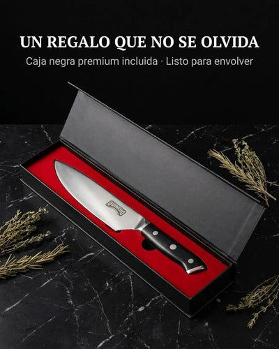 Cuchillo Acero Alemán 8 Pulgadas + Grabado Personalizado