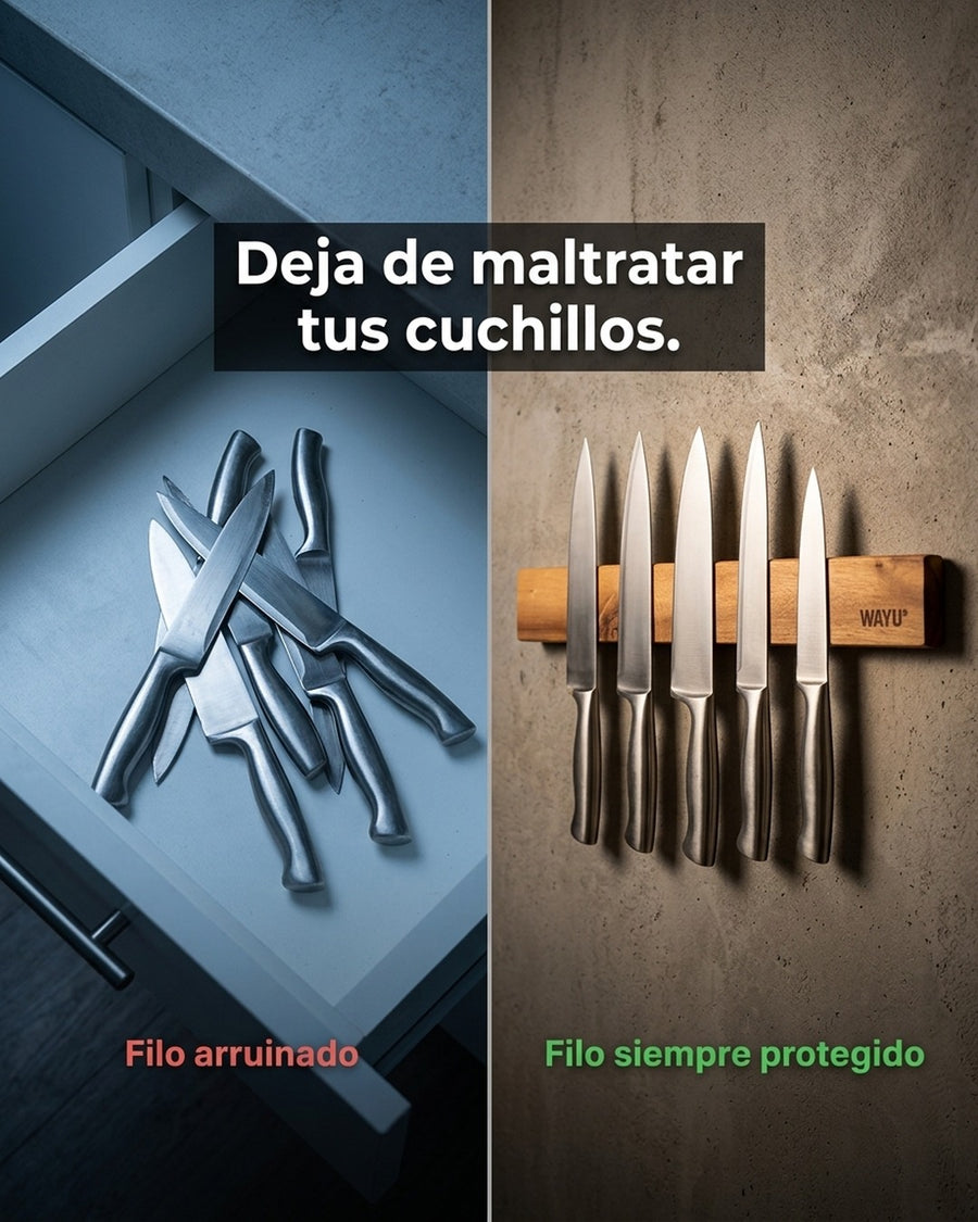 Barra Magnética Wayu Cuchillos Cocina Asado Bbq