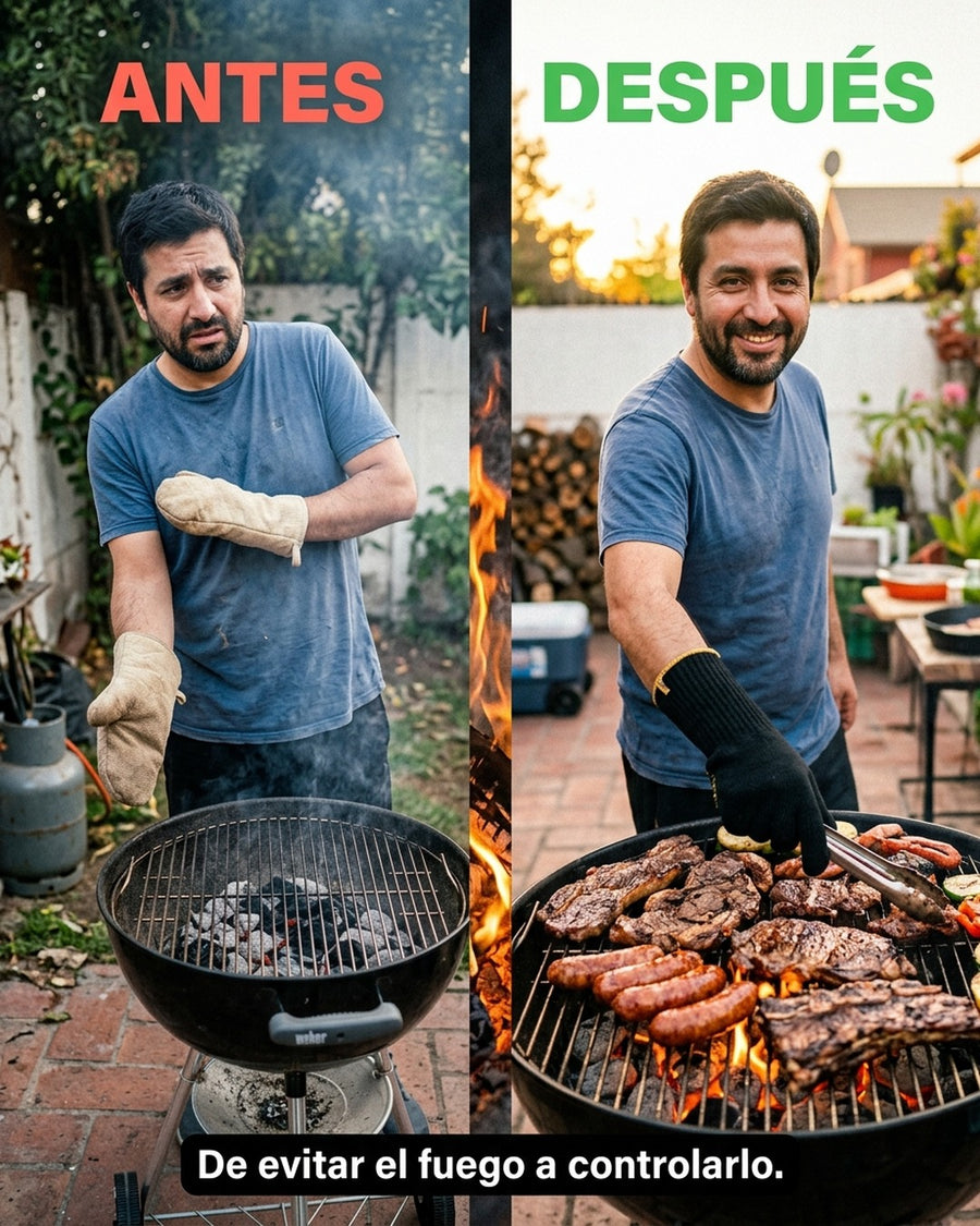 Guante Parrillero Wayu Alta Temperatura 500°C - Aramida y Silicona Chile