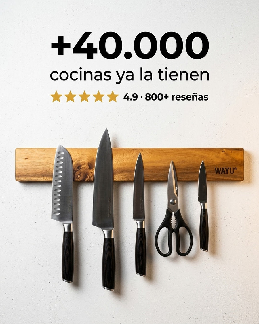 Barra Magnética Wayu Cuchillos Cocina Asado Bbq