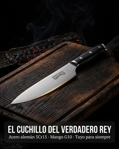 Cuchillo Acero Alemán 8 Pulgadas + Grabado Personalizado