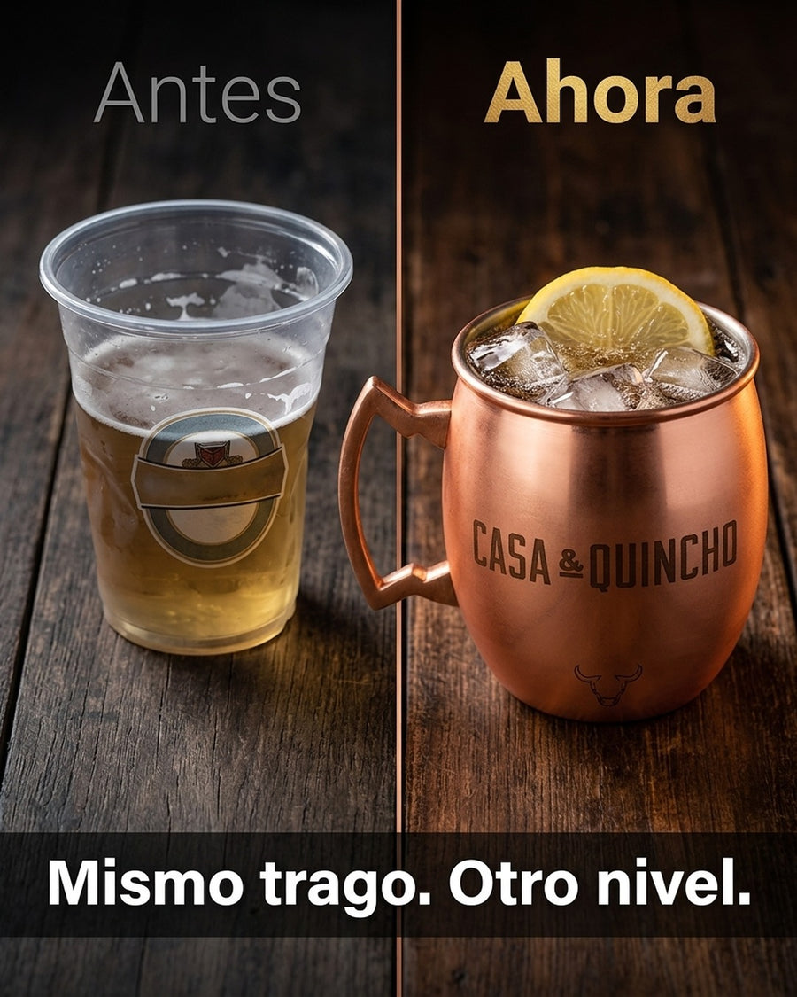 Set De 2 Mugs De Cobre Wayu Shine Tragos Moscow Mule Mojito + Grabado Personalizado
