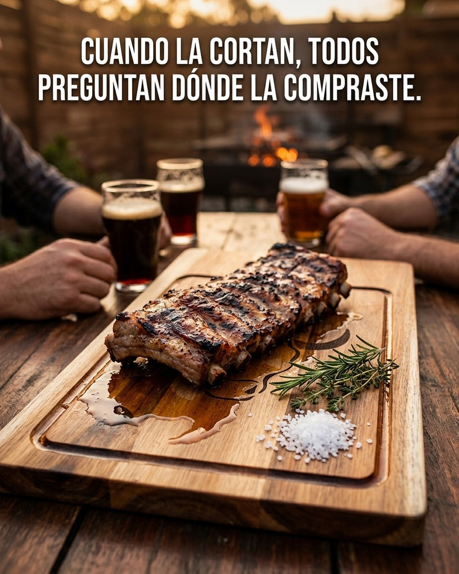 Tabla De Cortar Picar Carne 50cm Wayu + Grabado Personalizado