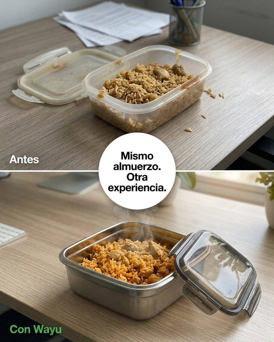 Contenedor Hermético Wayu Acero Microsafe 2.3 Lt Premium