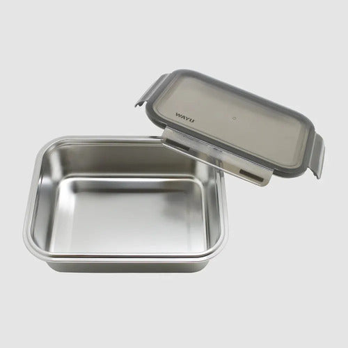 Contenedor Hermético Wayu Acero Microsafe 2.3 Lt Premium