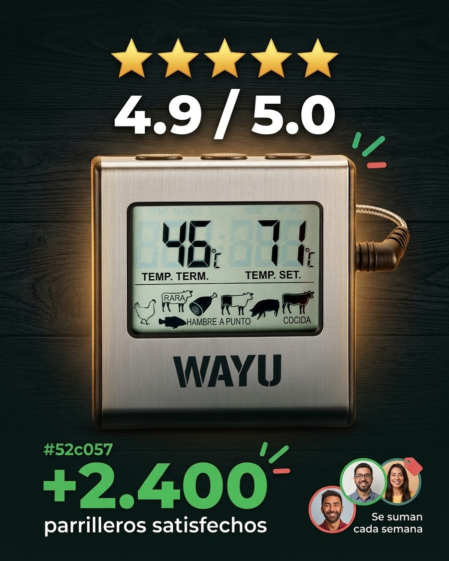 Termómetro Digital Para Carnes Wayu Asado Parrilla Ahumado