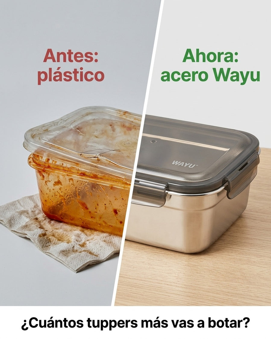Contenedor Hermético Wayu Acero Microsafe 2.3 Lt Premium