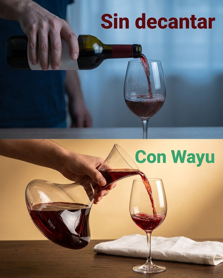 Decantador Aireador Vino 1,7 Litros Wayu Cristal Premium
