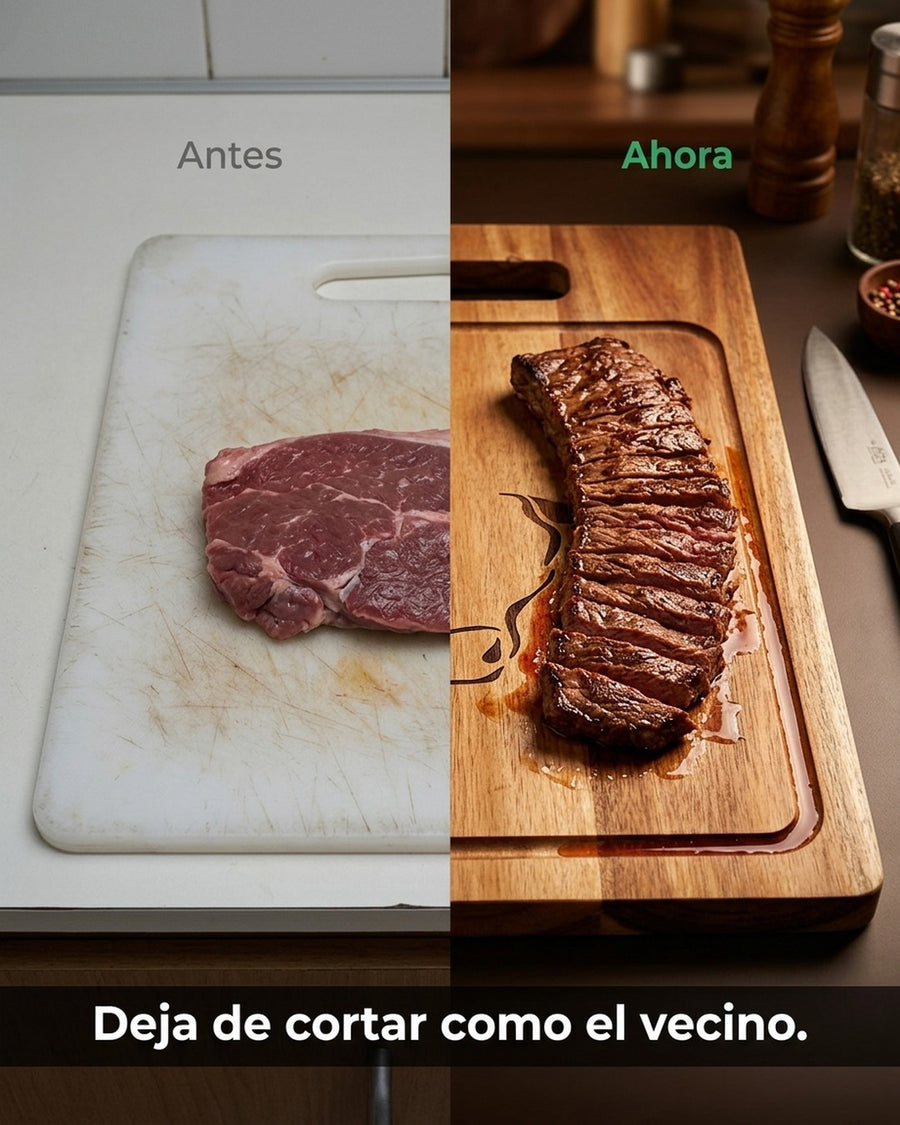 Tabla De Cortar Picar Carne 50cm Wayu + Grabado Personalizado