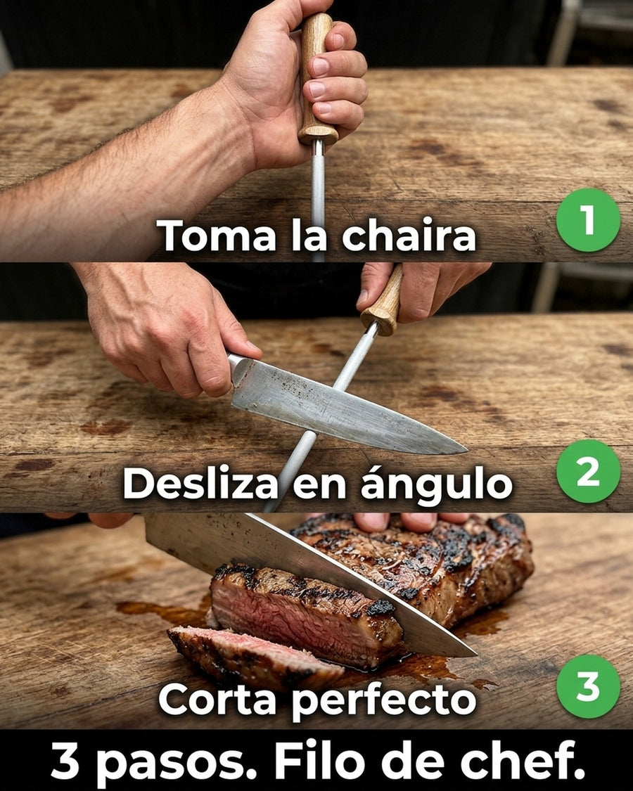 Chaira Astil Kangkawe Afilador De Cuchillos Asado Parrilla