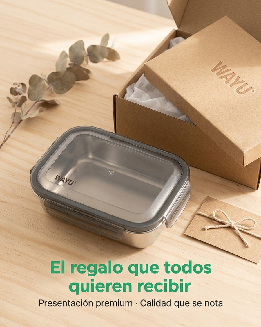 Contenedor Hermético Wayu Acero Microsafe 650ml Premium