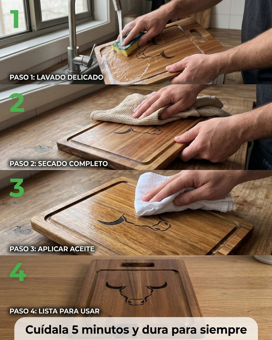 Tabla Wayu Madera Acacia 40cm + Grabado Personalizado