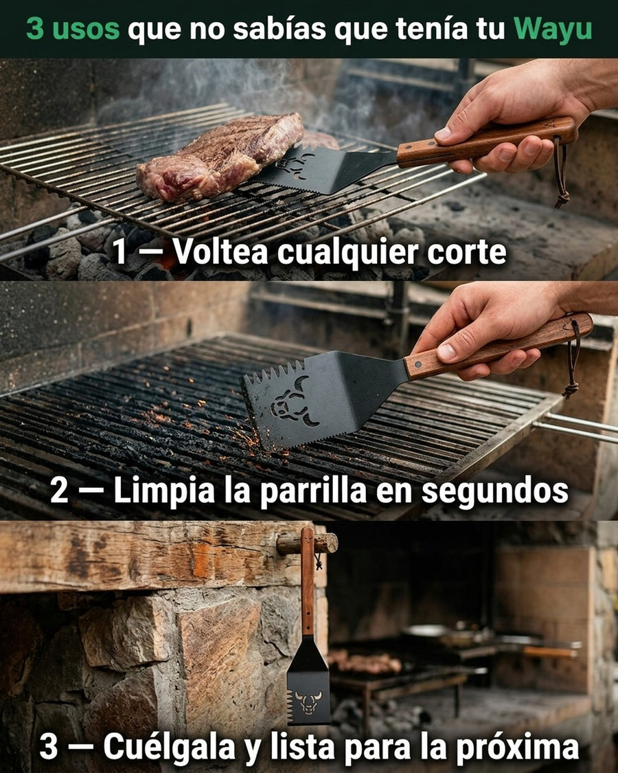 Espátula Wayu Asado Parrilla Bbq Barbacoa Cocina Quincho