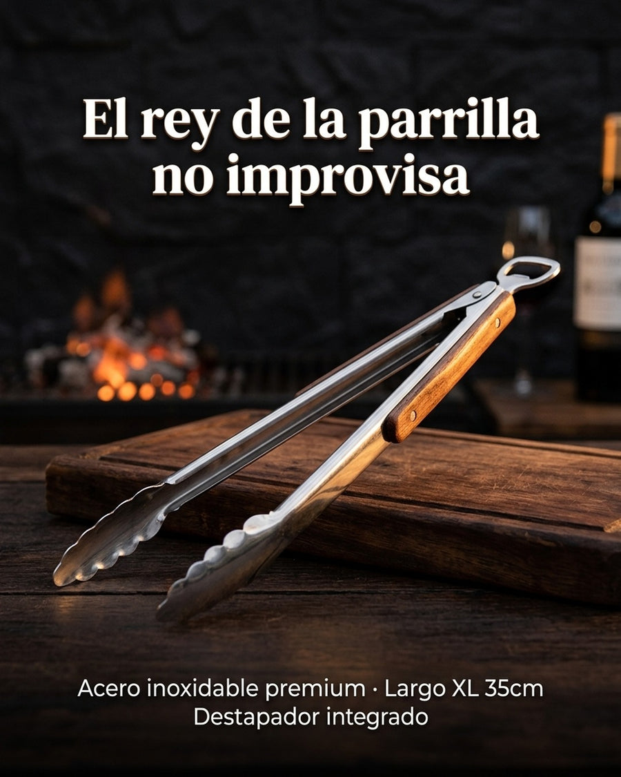 Pinzas Tenazas X L  Premium Inoxidable + Destapador Kangkawe