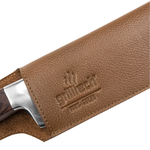Funda De Cuero Cuchillo Medio Golpe + Grabado Láser Gratis - 8