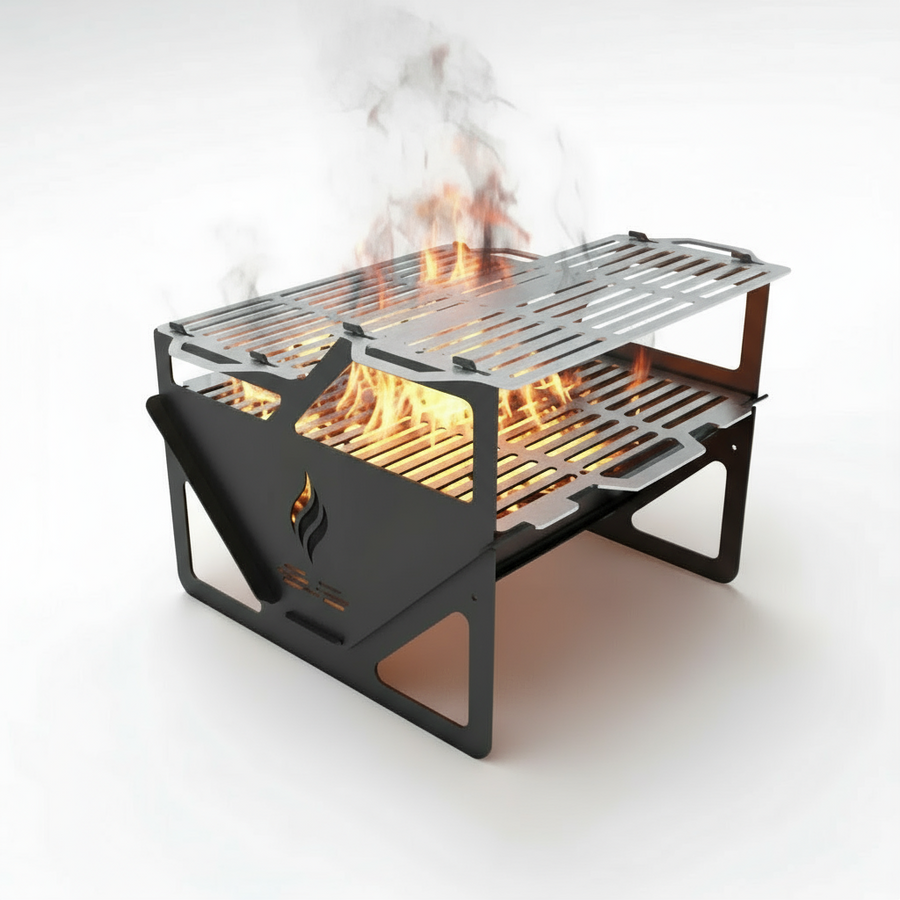 Parrilla de Camping Tres Niveles Acero al Carbón 3mm