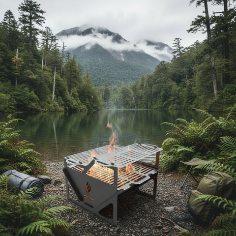 Parrilla de Camping Tres Niveles Acero al Carbón 3mm