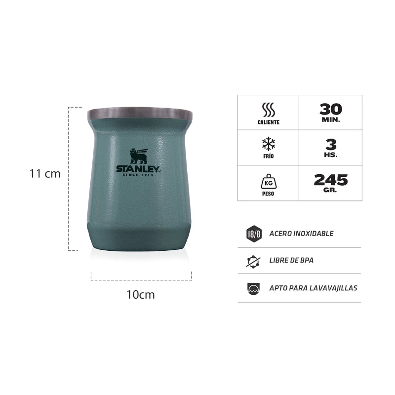 Mate Stanley Verde 236 ml + Grabado Gratis