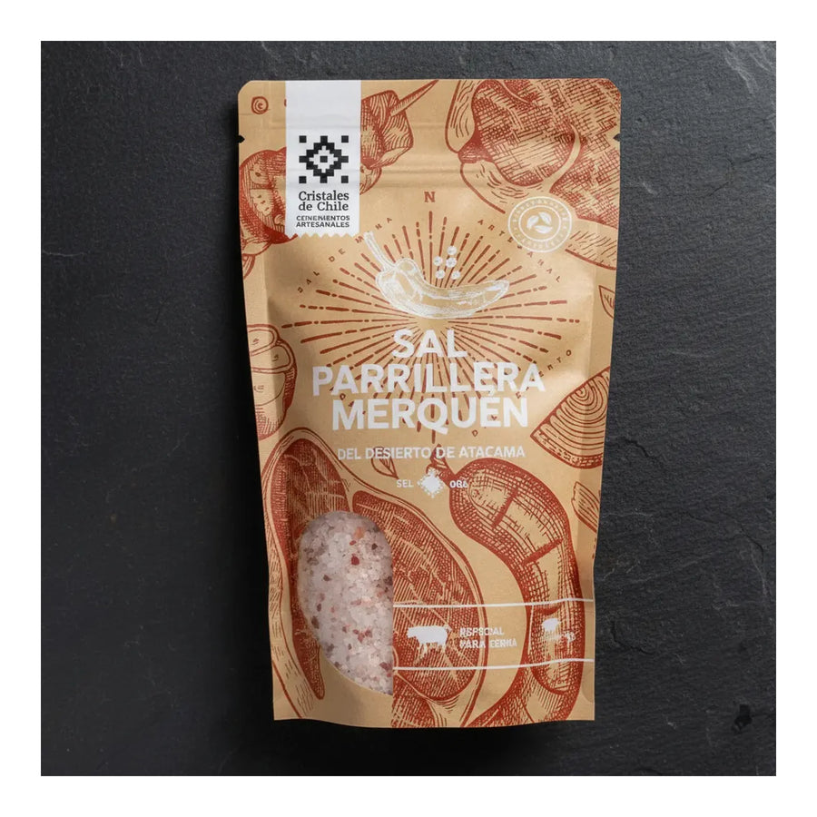 Sal de Mar Merquen Parrillera Cristales de Chile 450 g