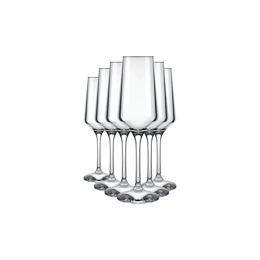 6 Copas Champagne Flauta Espumante 225cc Premium Nadir Transparente