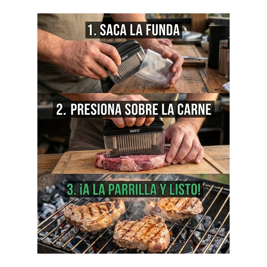 Ablandador De Carne Wayu Premium Asado Cocina Parrilla Bbq