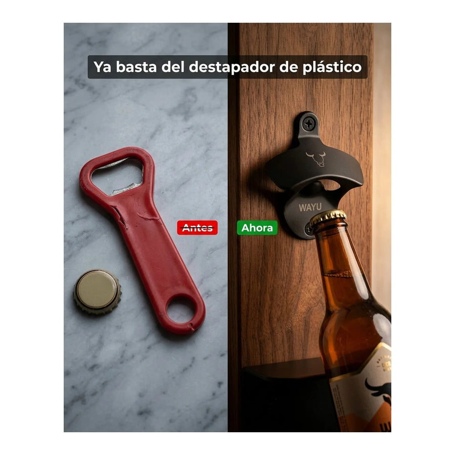 Abridor Destapador Cerveza Pared Botella - Marca Wayu
