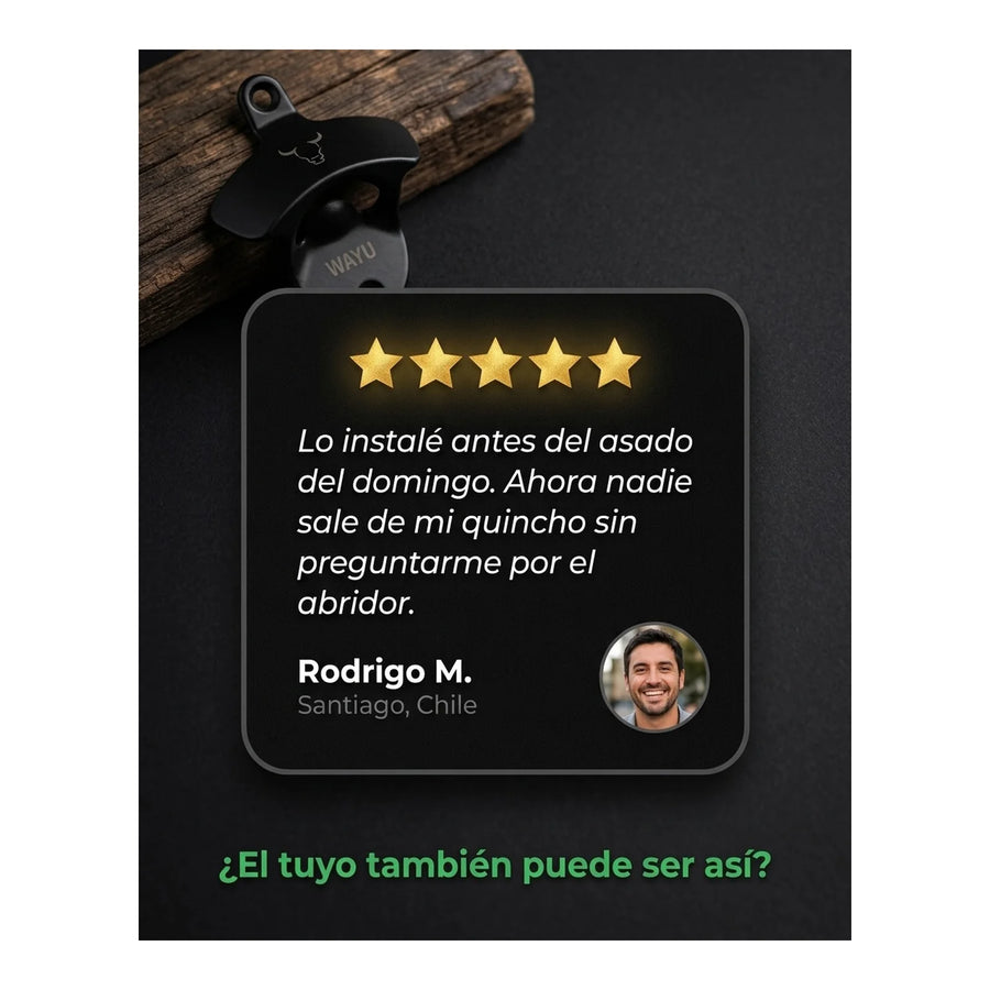 Abridor Destapador Cerveza Pared Botella - Marca Wayu