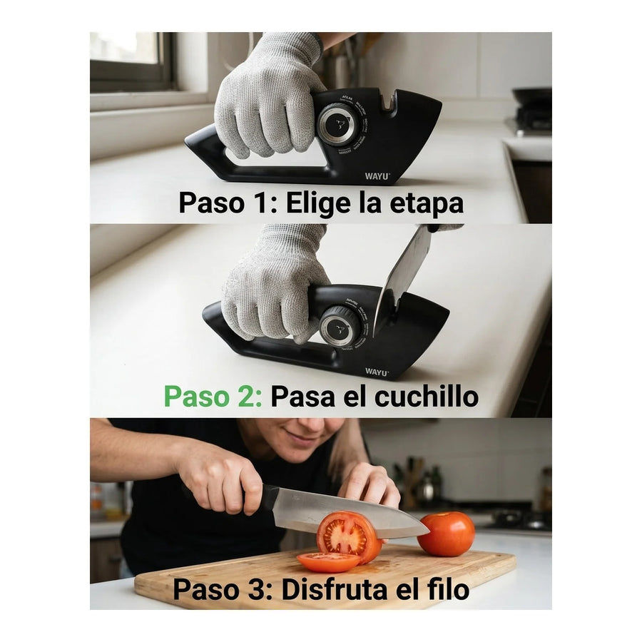 Afilador De Cuchillos Wayu 5 En 1 Manual