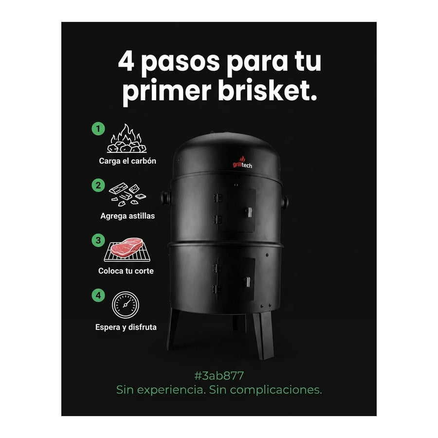 Ahumador Vertical Acero Inox 80cm — Brisket, Costillar y Pollo