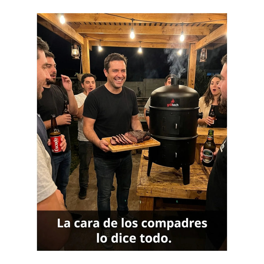 Ahumador Vertical Acero Inox 80cm — Brisket, Costillar y Pollo