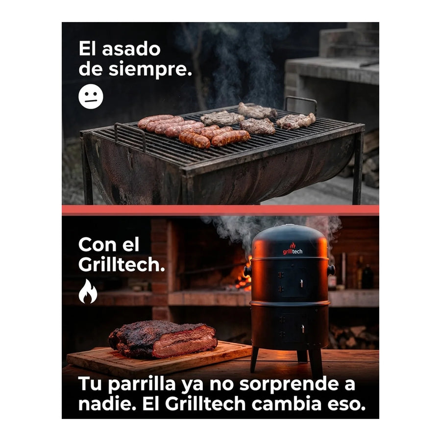 Ahumador Vertical Acero Inox 80cm — Brisket, Costillar y Pollo
