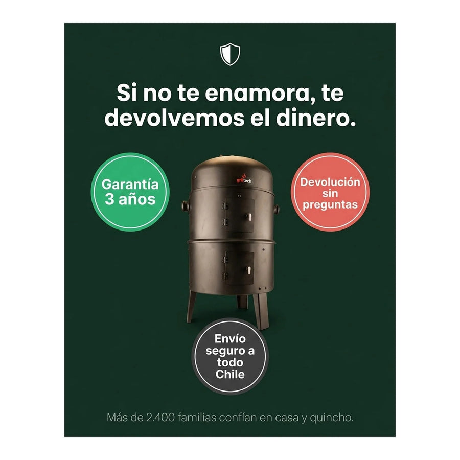 Ahumador Vertical Acero Inox 80cm — Brisket, Costillar y Pollo