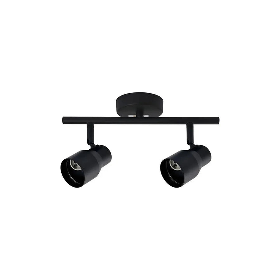 Aplique 2 Portas GU10 Negro