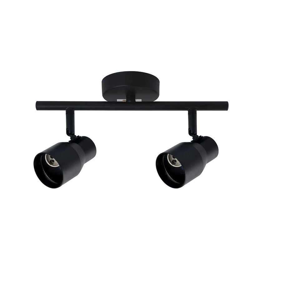 Aplique 2 Portas GU10 Negro
